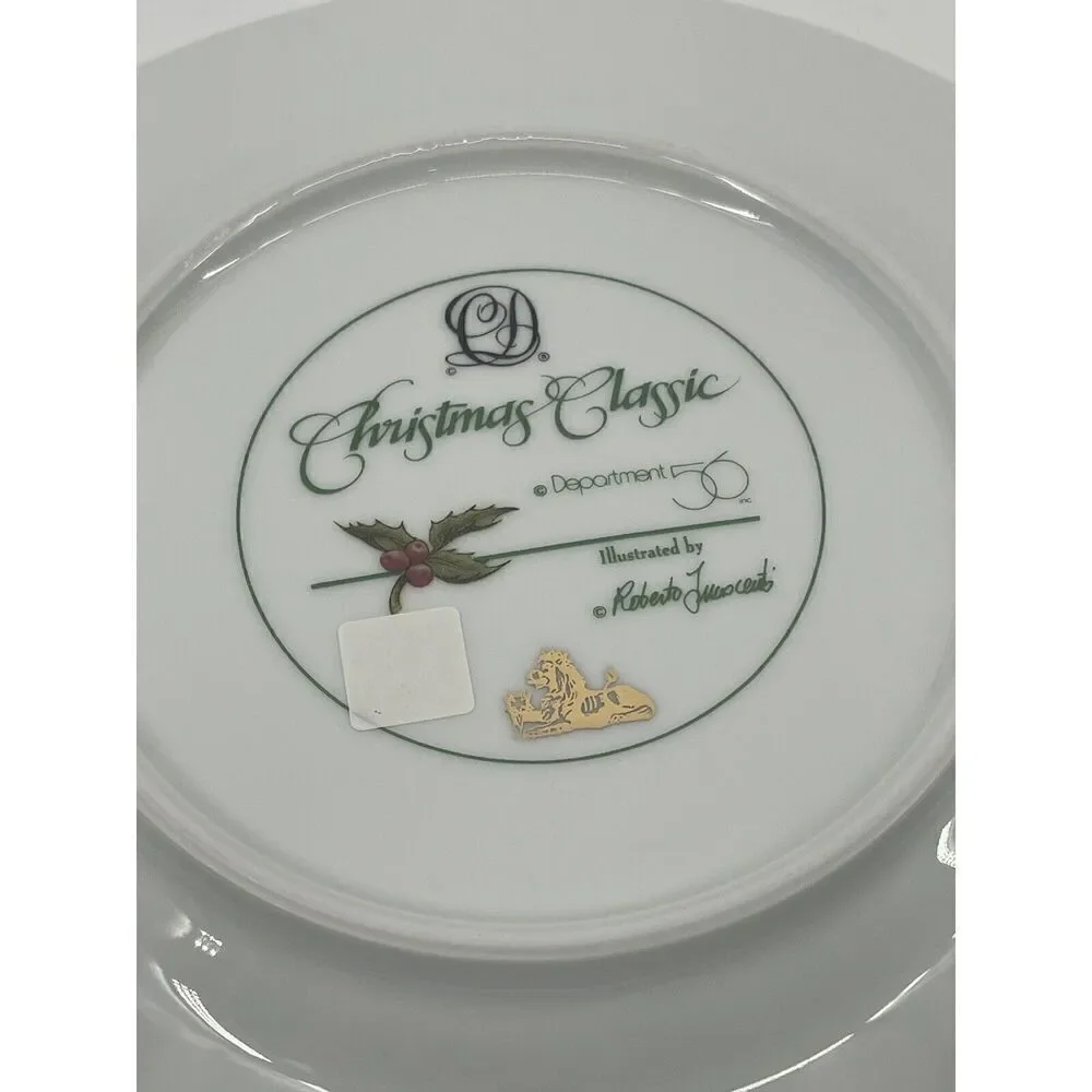 Department 56 Christmas Classic Dickens Salad Dessert Side Plate 8”